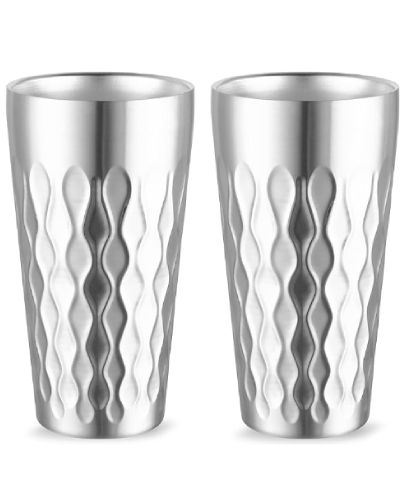 Faamilia luxury steel cups curve texture